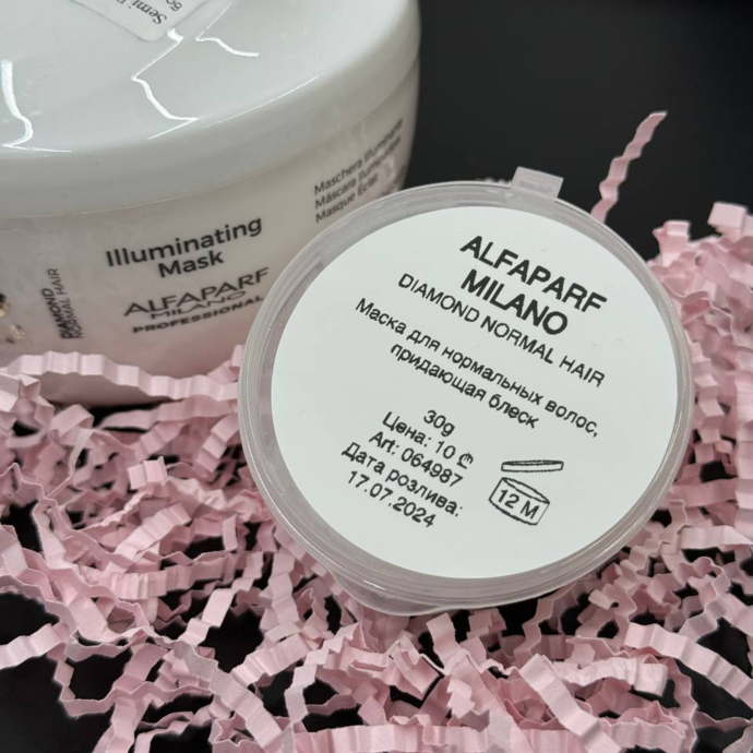 ალფაპარფი დასალევად - თმის ბზინვის ნიღაბი Diamond Illuminating Mask, 30გრ