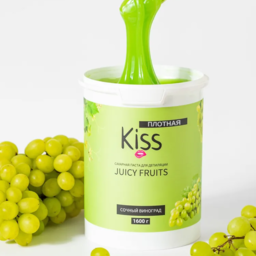 Kiss - Сахарная паста для депиляции Kiss juicy fruits сочный виноград 1600г. (плотная)