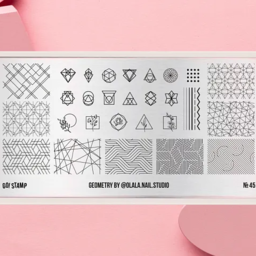 წადი!შტამპი! ჭედური ფირფიტა - No45 Geometry by @olala.nail.studio