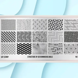 Go!Stamp! Stamping plate - №79 Structure by @zvonnikova.nails