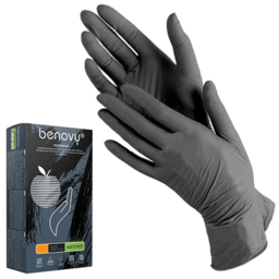 Nitrile gloves benovy black m 50 pairs/pack. (3.5 gr.)