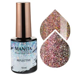 Manita Professional Gel Polish - "multichrome Reflective" ამრეკლი იუკას ფანტელებით No02 (10 მლ)