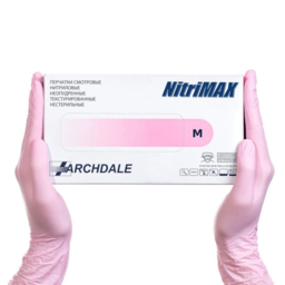 NiTRiMAX Nitrile gloves, 50 pairs pack - Size M (pink)