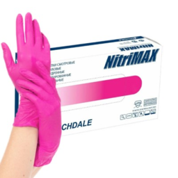 NiTRiMAX ნიტრილის ხელთათმანები, 50 წყვილი შეფუთვა - ზომა S (ვარდისფერი)